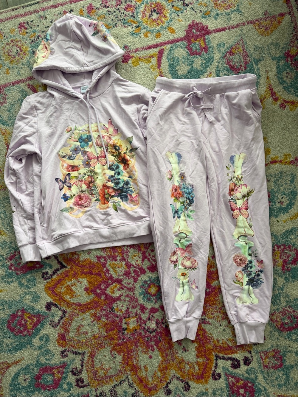 Lavender Floral Skeleton set